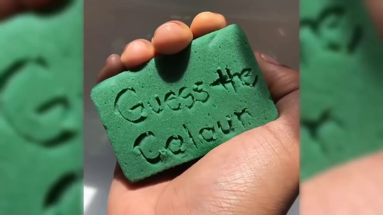 1 HOUR CRUSHING SOAKING FLORAL FOAM! Guess the Color, Pressing, Wet vs Dry Foam! SATISFYING ASMR