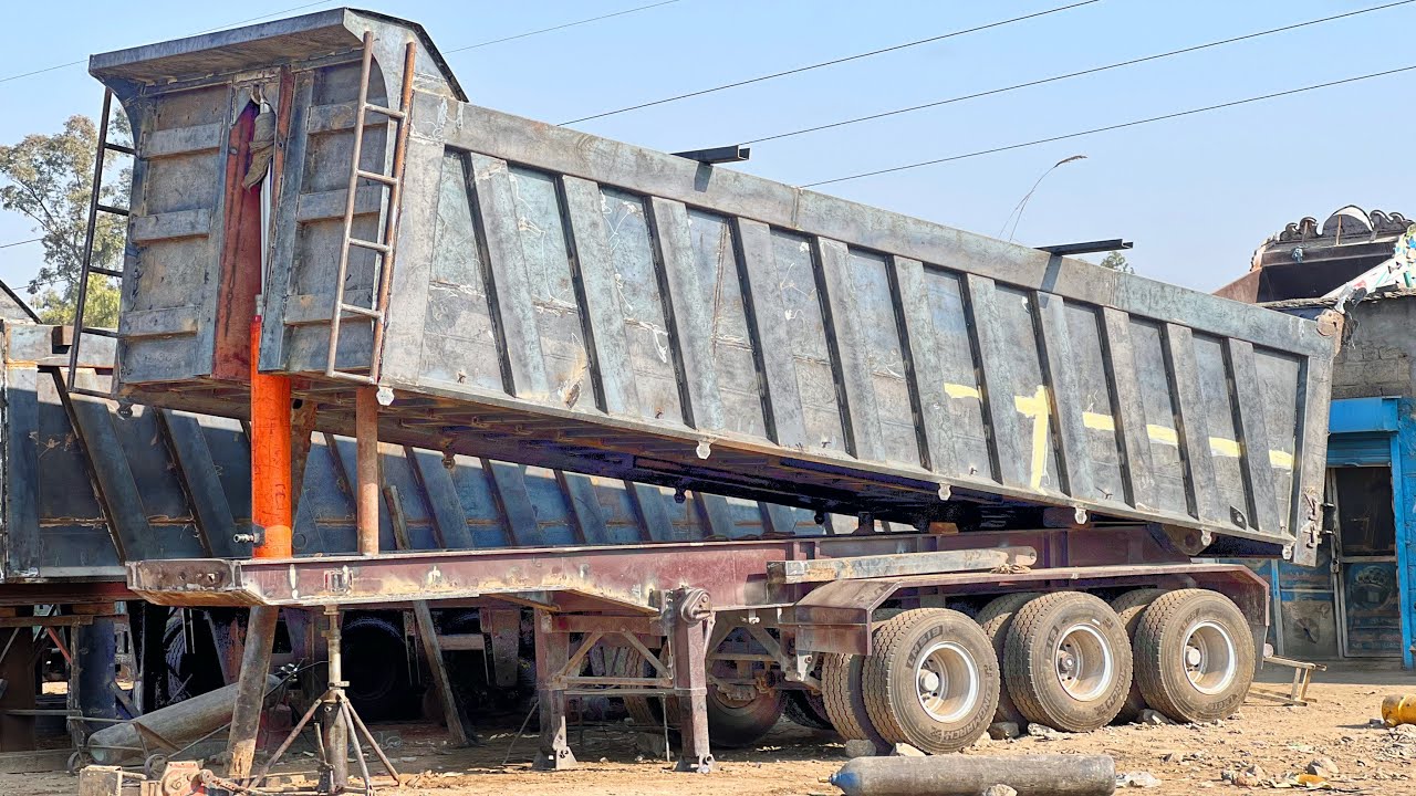 Manufacturing process of 22-wheeler Dump Trailer Hydraulic Body ||