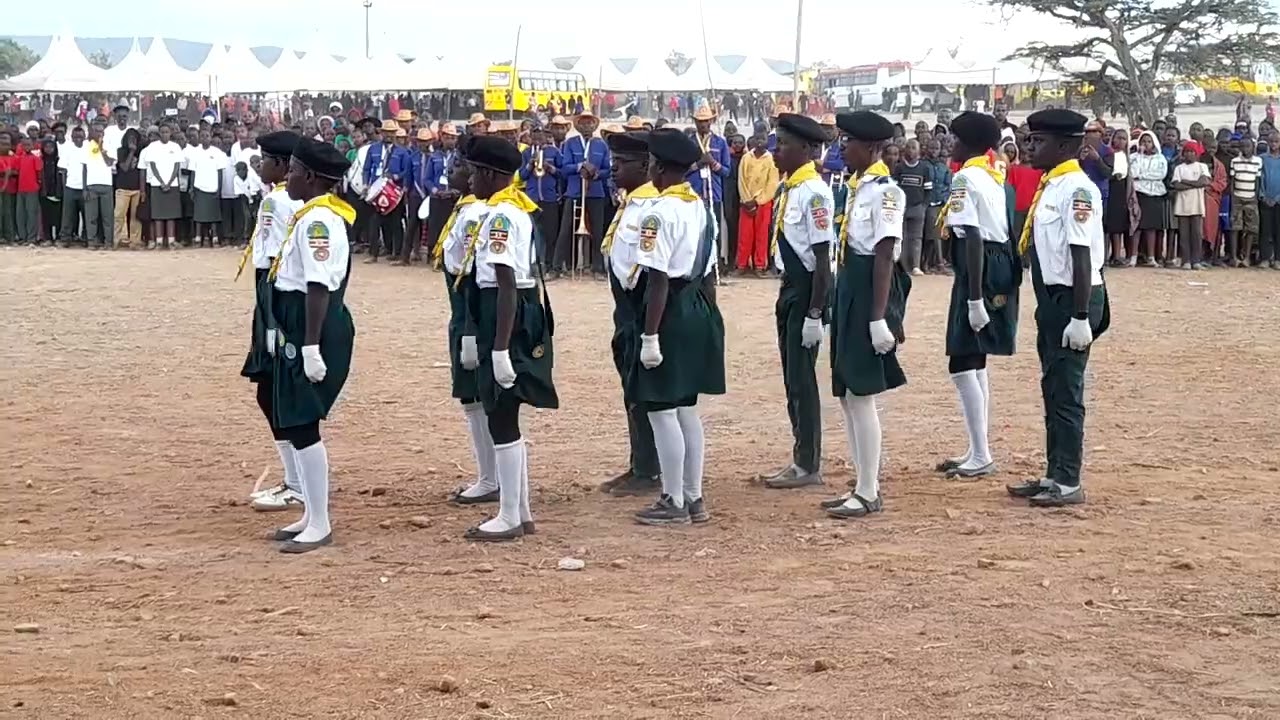 NANSANA PATHFINDER CLUB presenting drills at EAST KENYA UNION  Camporee in masai mara enjoy