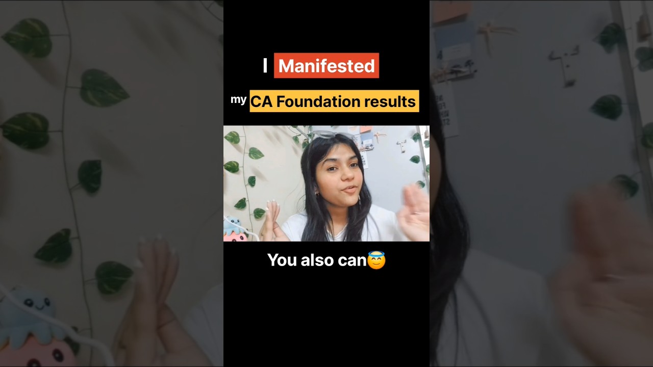 I Manifested my CA Foundation results❤️ you also can 