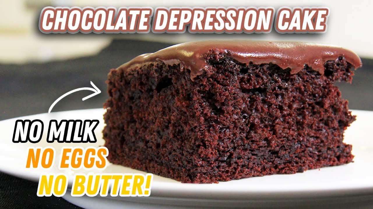 How To Make A Chocolate Depression Cake With No Eggs, Milk or Butter!
