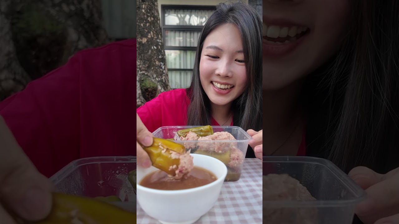 COBAIN CABE DAGING(?) JAJAN UNIK INDONESIA #orangkorea #makananindonesia