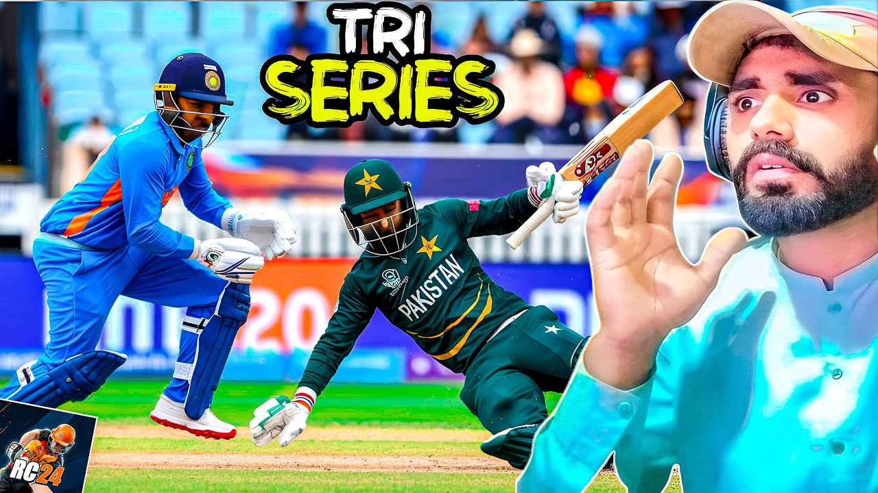 S.AYUB FIGHT😤PAKISTAN VS INDIA TRI SERIES RC24 GAMEPLAY IN HINDI URDU