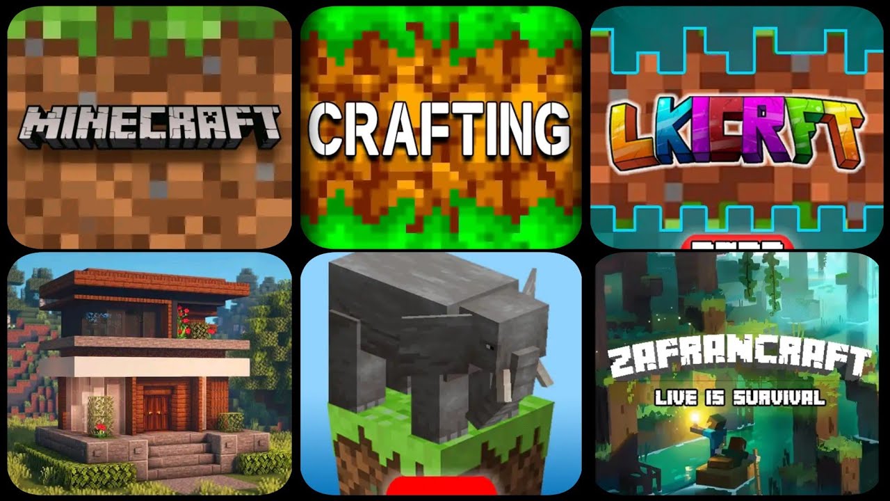 Minecraft против Crafting & Building против Lokicraft 2023 против Craftsman 2 против Zafrancraft ...