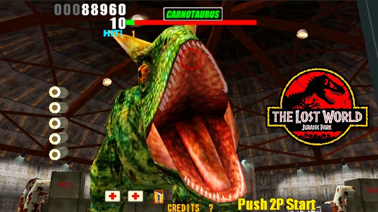 BOSS CARNOTAURUS STAGE 3 The Lost World Jurassic Park ARCADE SHOOTER GAME SEGA 1997 【Retro Arcade】
