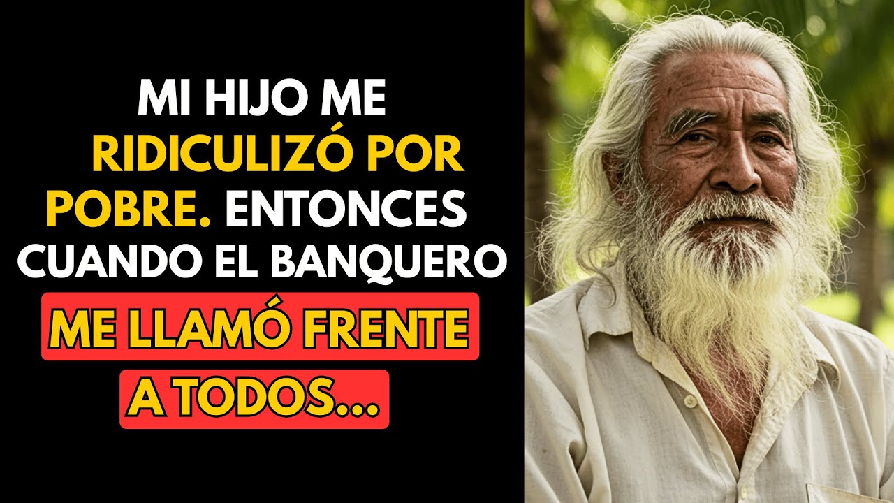 Mi hijo me ridiculizó por pobre. Entonces cuando el banquero me llamó frente a todos...