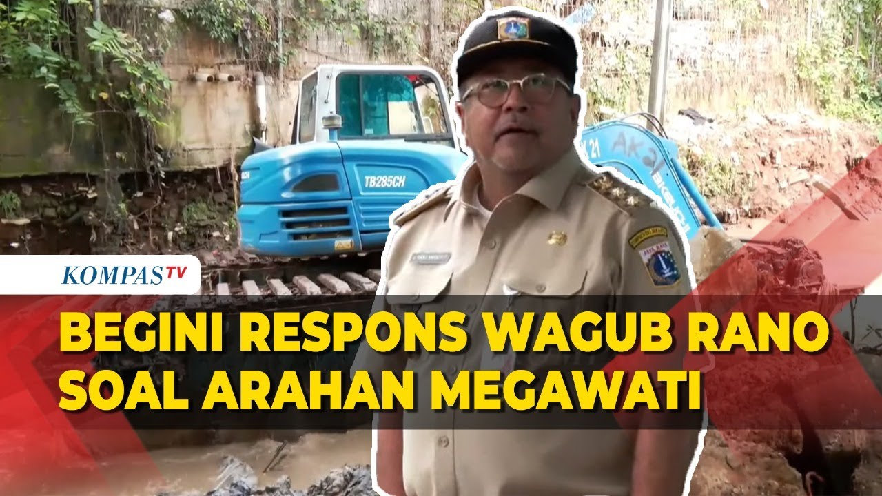 Begini Respons Wagub Rano soal Arahan Megawati saat Tinjau Kali Krukut
