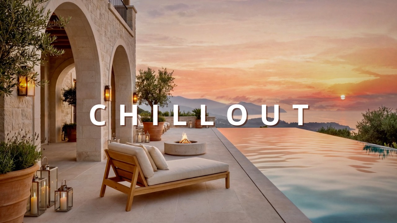 🌅 Ultimate Mediterranean Escape | Sunset Chillout & Luxury Firepit Ambience