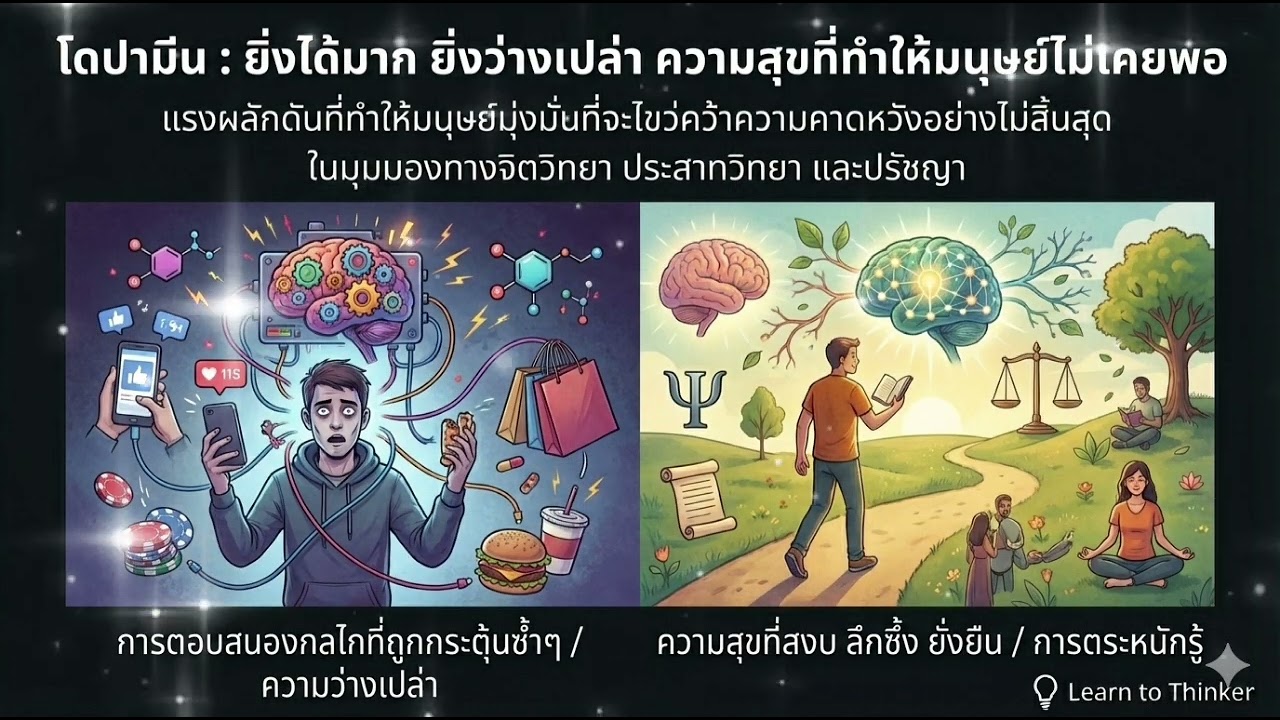 💡 โดปามีน : ยิ่งได้มาก ยิ่งว่างเปล่า ความสุขที่ทำให้มนุษย์ไม่เคยพอ | LTK