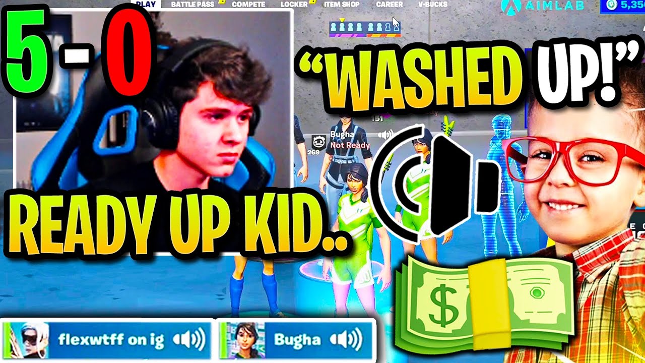 Bugha Puts TOXIC Kid in Place after Randomly Called WASHED in Wagers! (Fortnite)