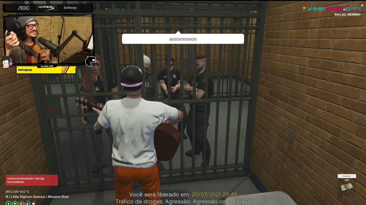 ALCEU ( ZERO ) CANTANDO VARIAS MUSICAS NA CADEIA (MUSICAS NA DESC)