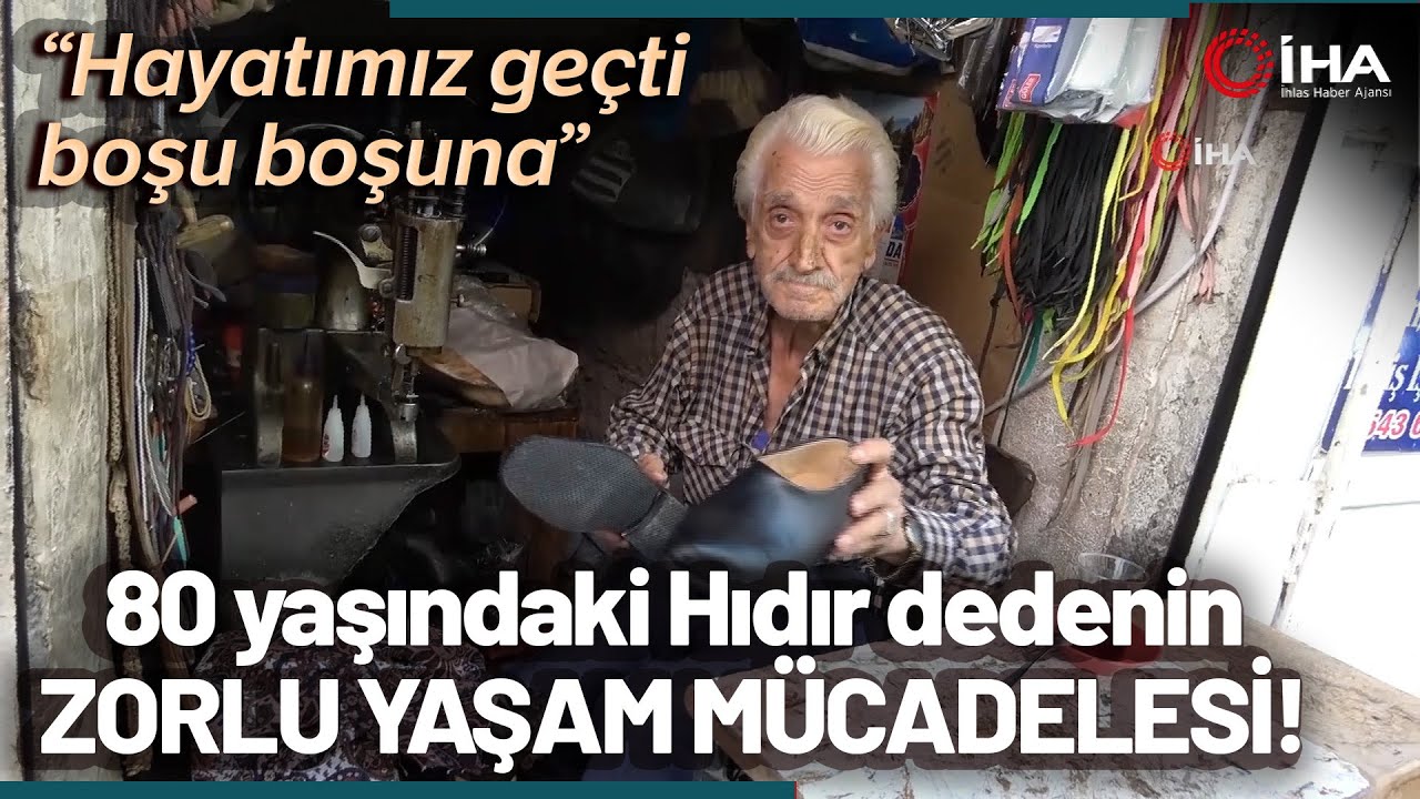 80 Yaşındaki Ayakkabı Ustası İşini 2 Metrekarelik Dükkanda Sürdürüyor