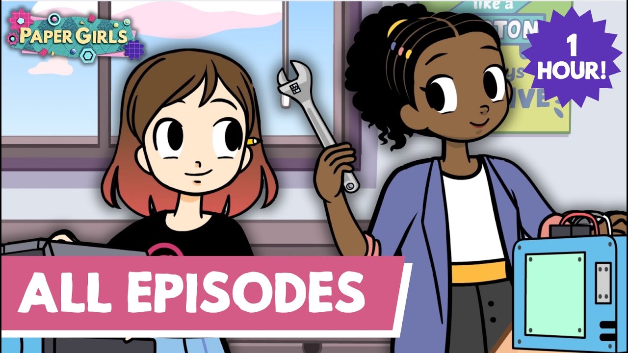 ALL PAPER GIRLS EPISODES | 1 HOUR COMPILATION 🧪✨ | STEM Cartoons for Kids | The Paper Girls Show