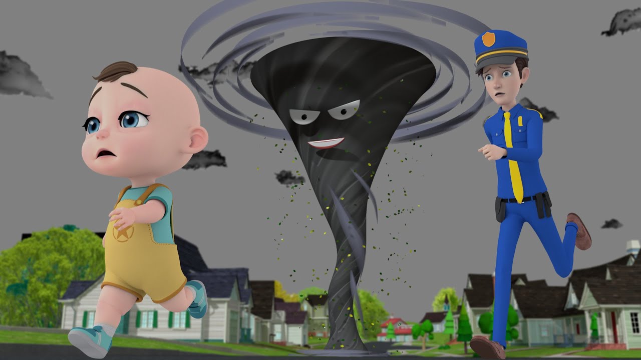 Run! A Big Tornado is Coming | Kids Safety Cartoon | Police Rescue | CocoBerry