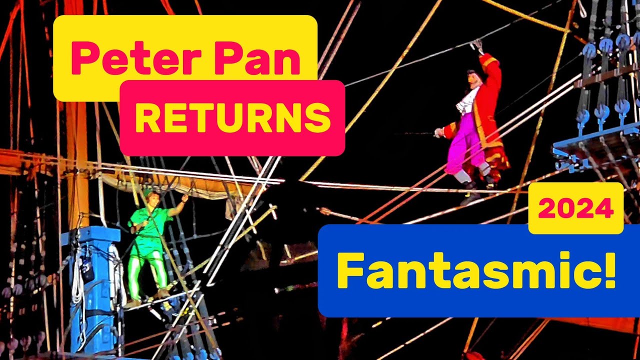 Peter Pan RETURNS to Fantasmic! 2024 at Disneyland