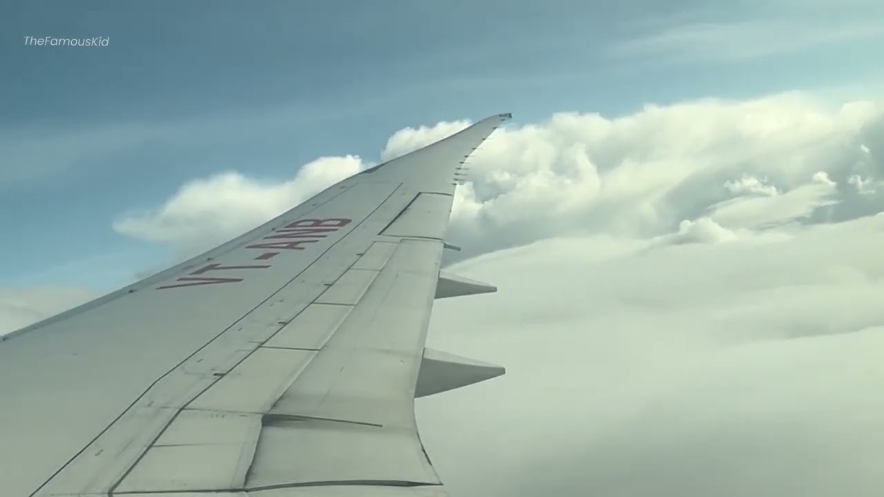 Beautiful clouds view through flight window | Del to Dubai AirIndia flight | #airindia #dubai