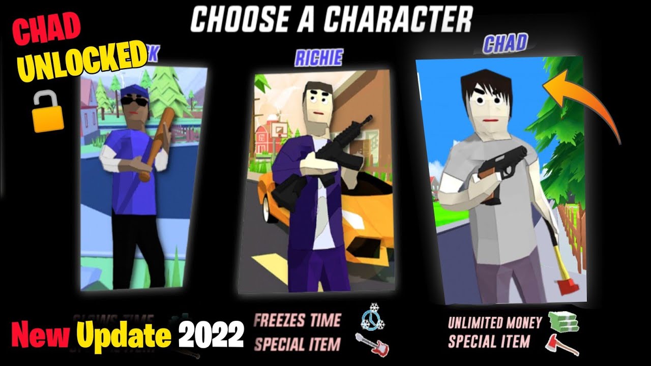 New Update 2022 Dude Theft Wars all Characters Richie Chad Unlocked
