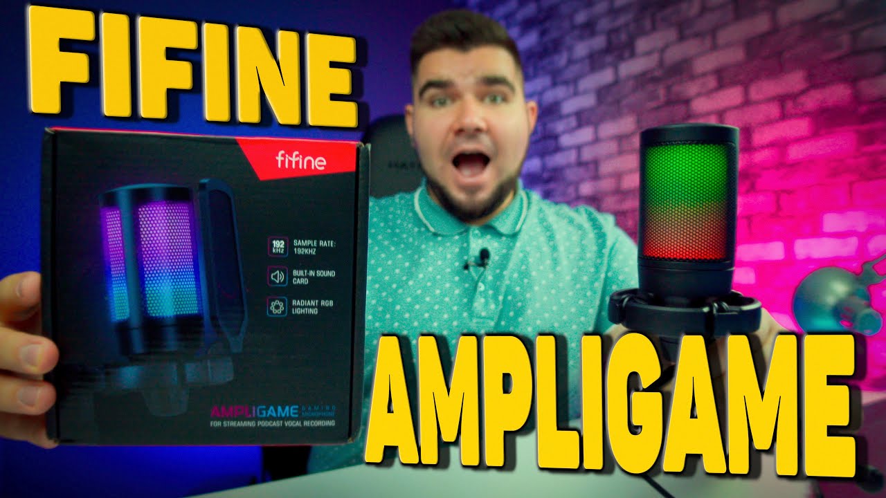 🔥 FIFINE AMPLIGAME RGB - НОВЫЙ ТОП USB-микрофон с подсветкой до 50$ для YouTube, стримов и подкастов