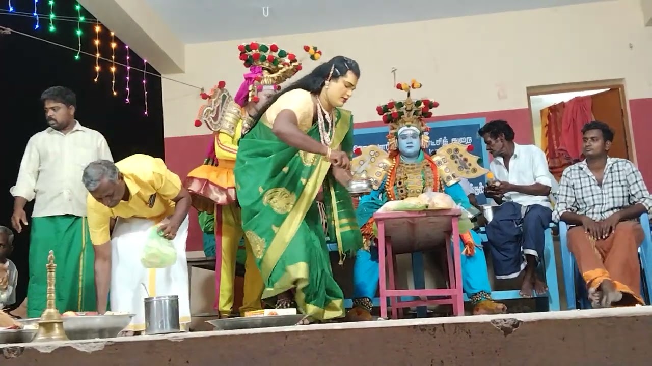 🔴🙏👍 கிருஷ்ணன் தூது /விதுரர் விருந்து நாடகம் 💯  கிருஷ்ணர் வேடம் கரசானூர் செந்தில் நாடக ஆசிரியர்