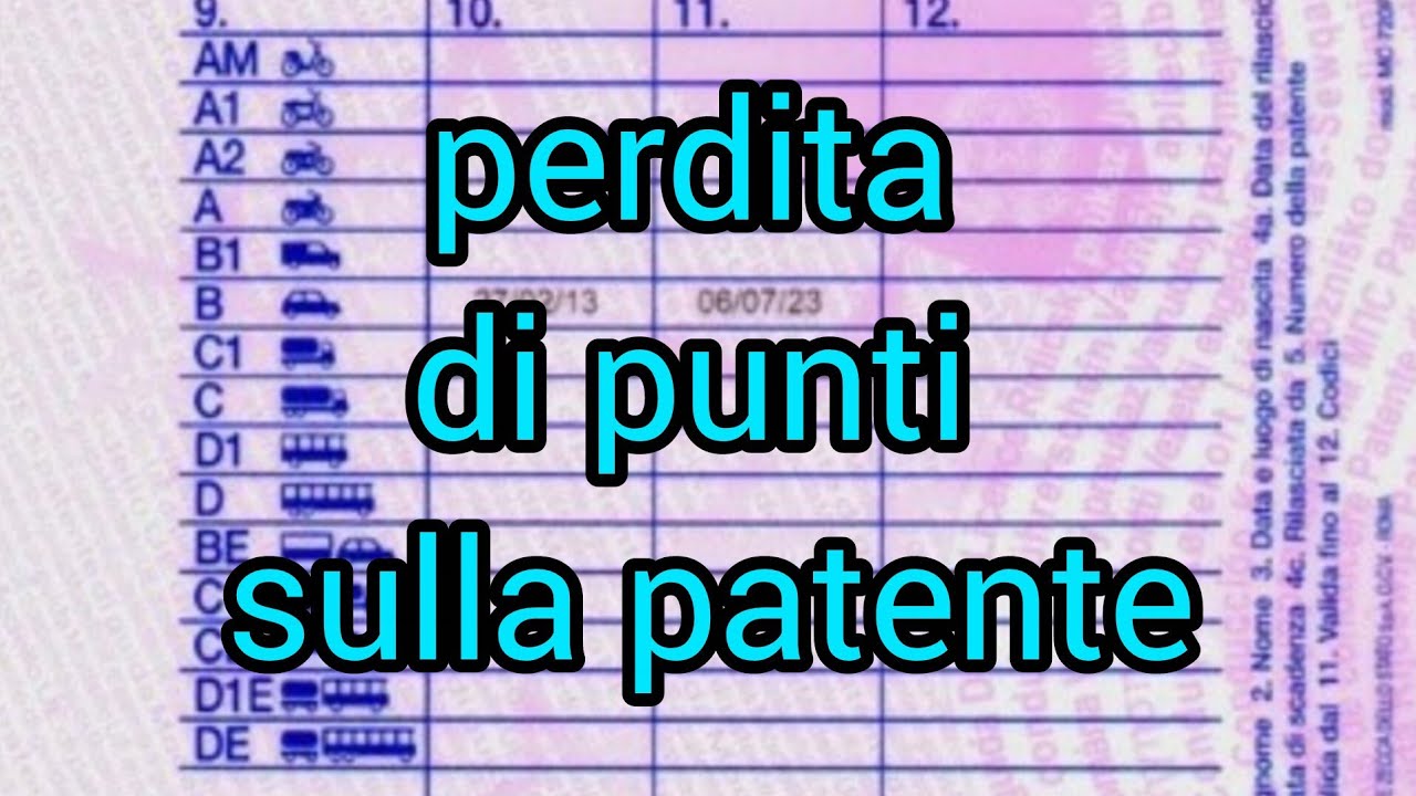 perdita di punti sulla patente📣الدرس 20📣.patente b🚨