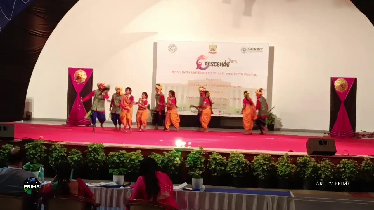 Folk dance by Indra kala sangit Vish.students | South East Zone Youth Fest | Christ University