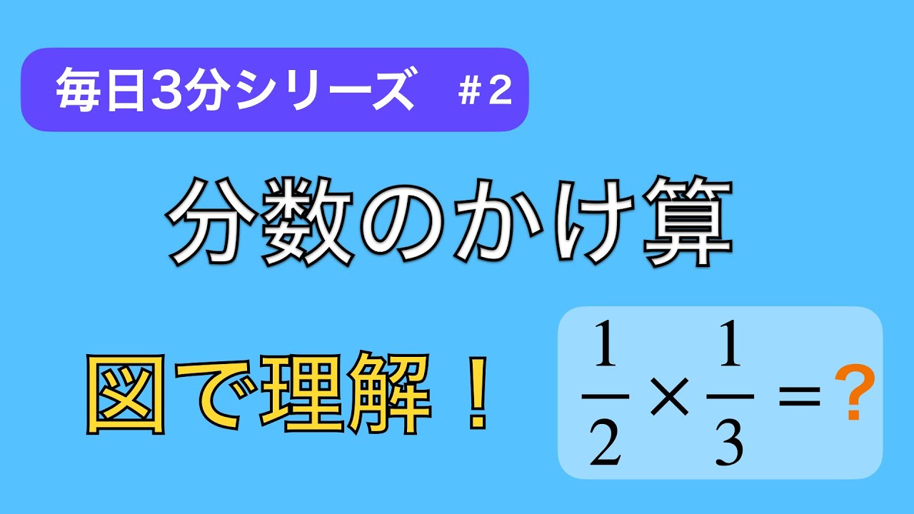【毎日3分】分数×分数の意味を図でスッキリ理解！掛け算は“面積”で考えると簡単！