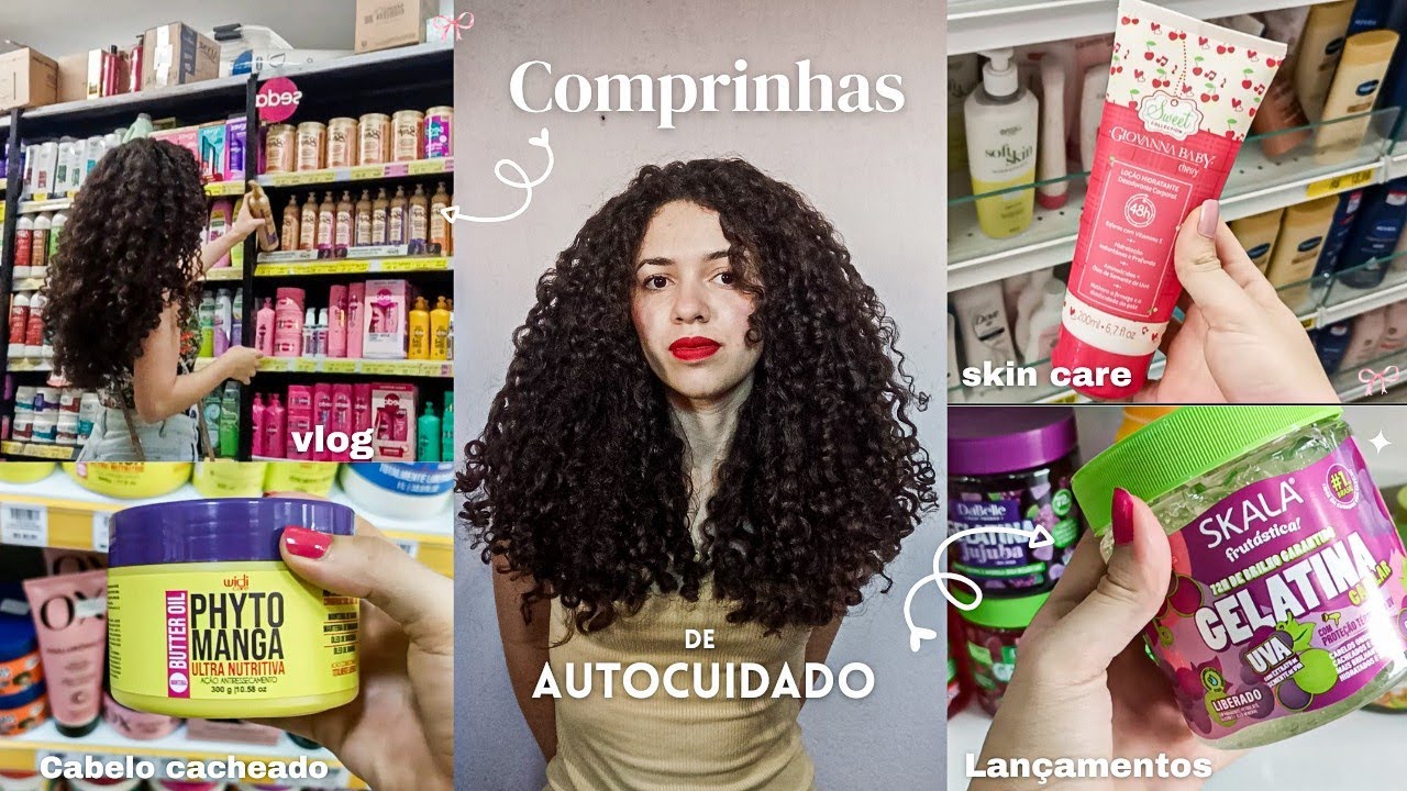 VLOG de COMPRINHAS de AUTOCUIDADO *cabelo cacheado, skin Care, roupas...* 🛍️