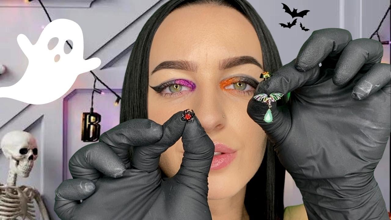 [ASMR] Changing Your Body Piercings Jewelry For Halloween RP | Festive & Fun!