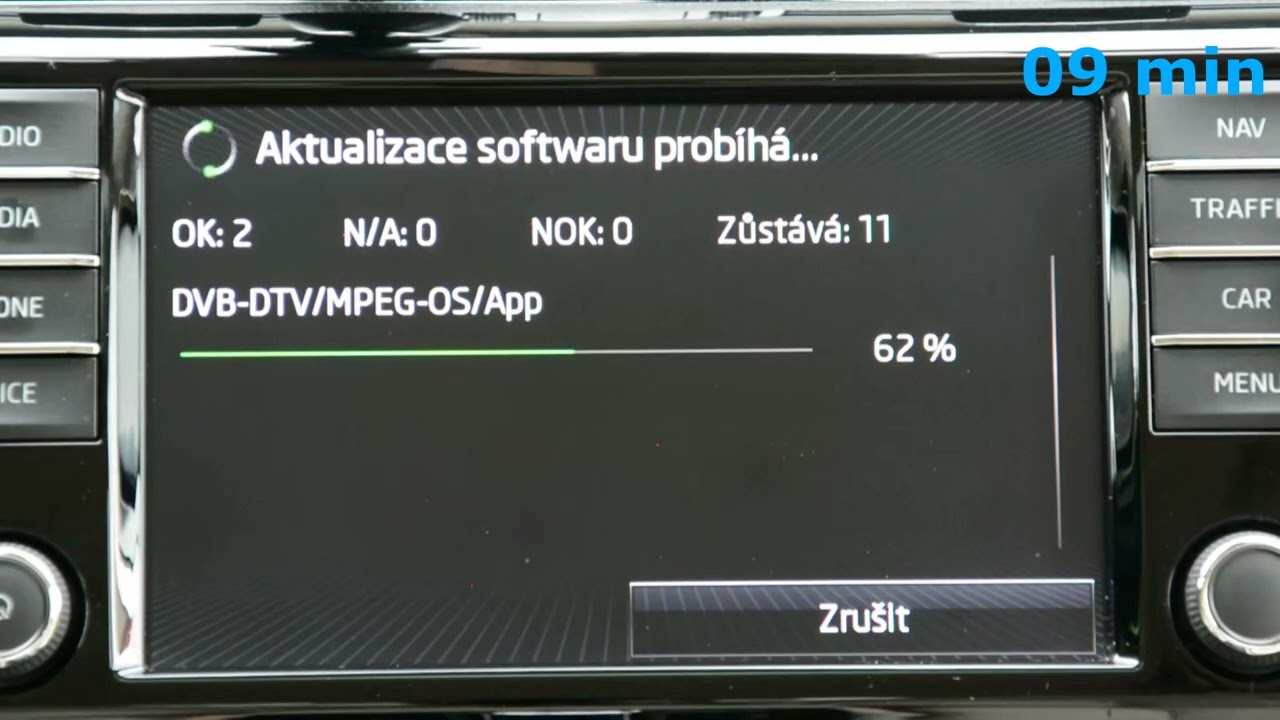 Aktualizace infotainmentu Columbus MIB2 ve Škoda Superb III