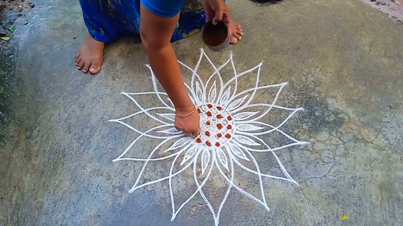 Thai madham rangoli / super and beautiful rangoli / pandaga muggulu / easy muggulu /tamizhar rangoli