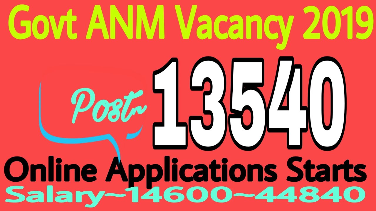 Govt ANM Vacancy 2019 || AP ANM Recruitment 2019