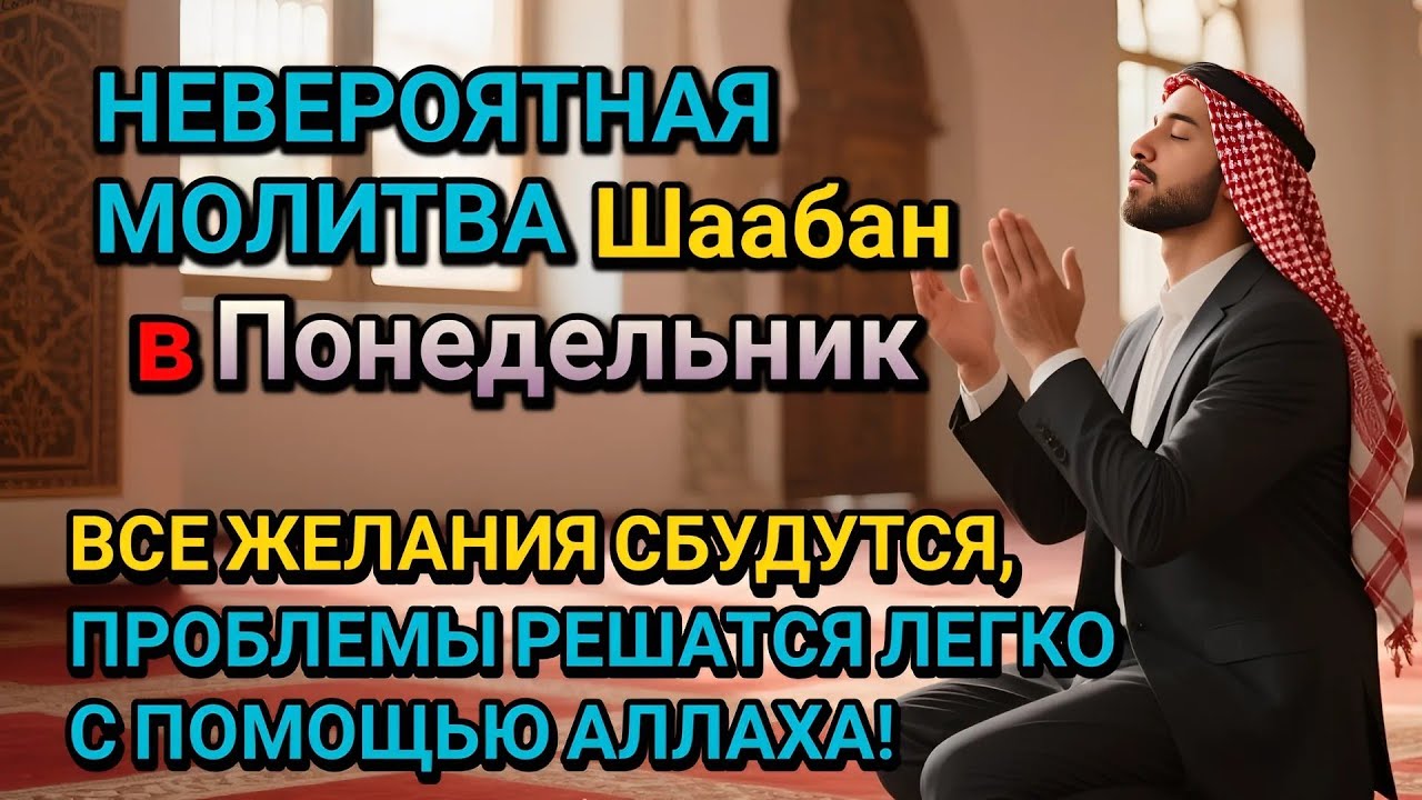Невероятная молитва в Понедельник в месяце Шаабан! Все желания сбудутся, и проблемы исчезнут