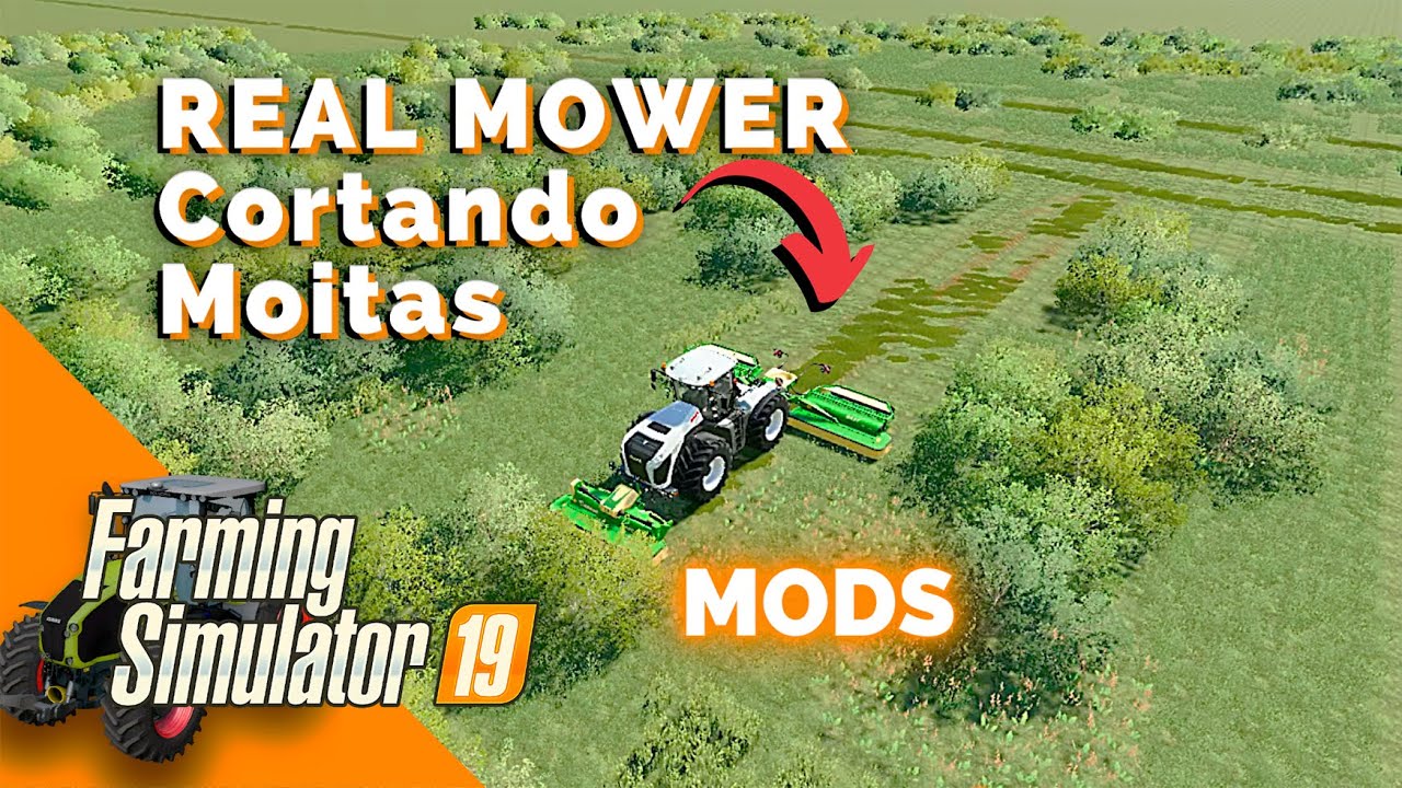 Mod Real Mower - Cortando Moitas | FARMING SIMULATOR 19 MODS