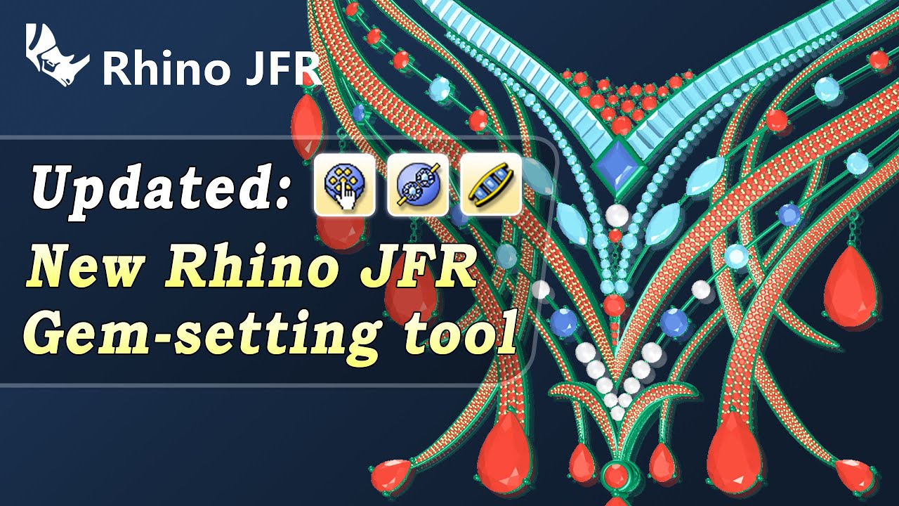 How to Pave Gems and Arrange Trapezoid Gems in Rhino JFR - 3D Jewelry Design | CAD | Matrix