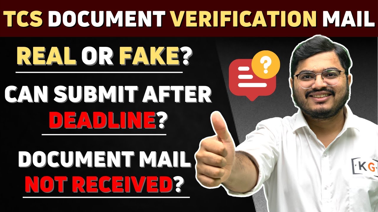 TCS Document Verification Mail || Can I Submit Documents After Deadline? | Document Mail Not Rece...
