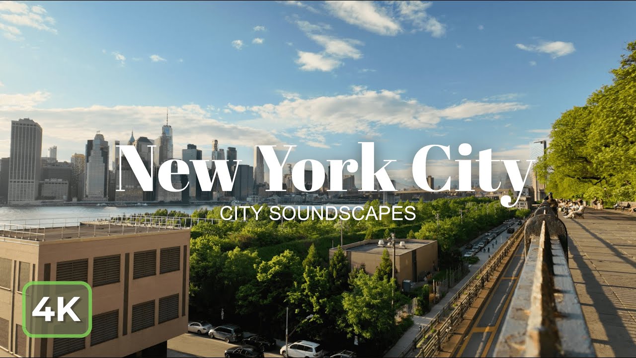 Golden Hour in NYC &ndash; Downtown Manhattan Skyline Ambience [4K]
