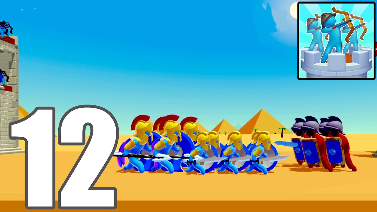 Archery Bastions: Castle War – Gameplay Walkthrough Part 12 | Desert Spartan Army vs Shield Warriors