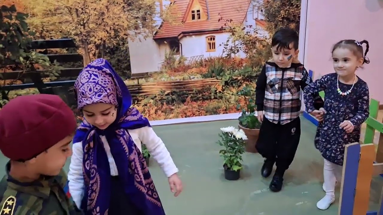Xarıbülbül səhnəsi  Zəfər günü  tədbiri Masazır 4 saylı uşaq bağcası