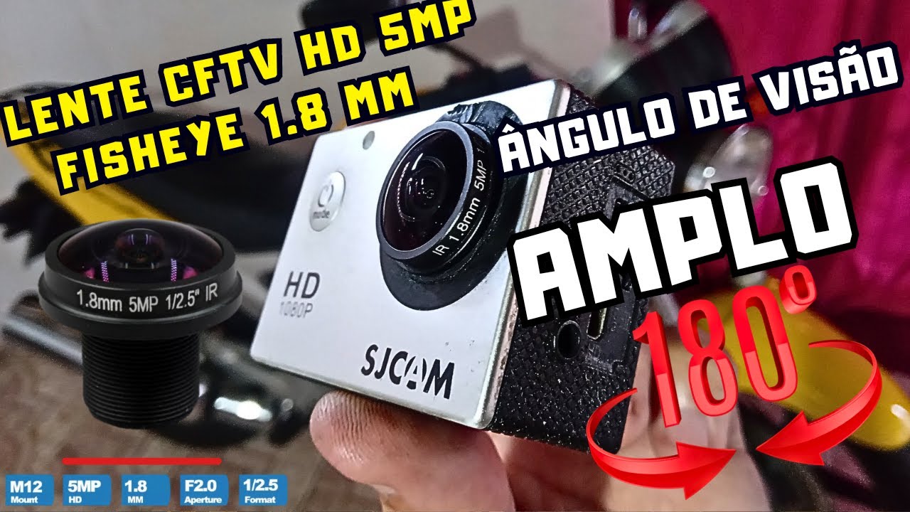 Como Trocar Lente SJCAM 4000 - HD 5MP 1,8mm Ângulo 180° ALIEXPRESS / Unboxing Instalação e Teste📸