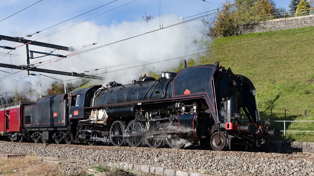 Train spécial à vapeur tracté par la 141R 568 ex-SNCF