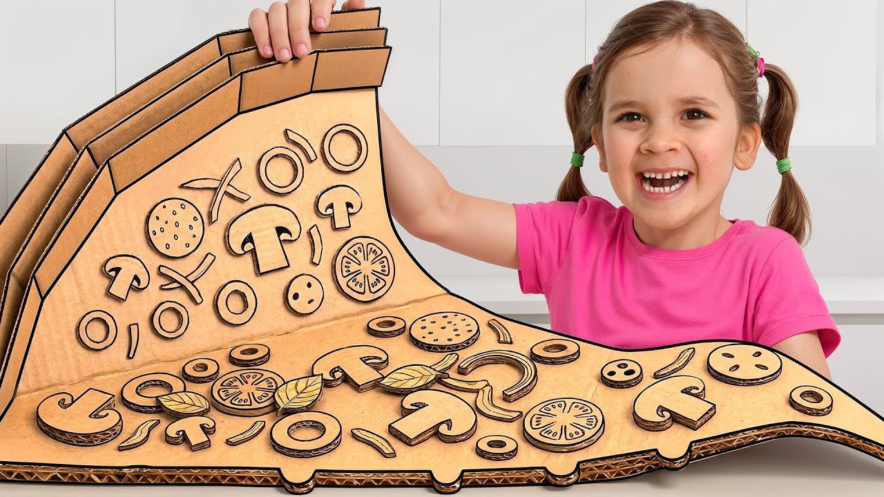 Desafío de cartón en la casa con Maya y Mia