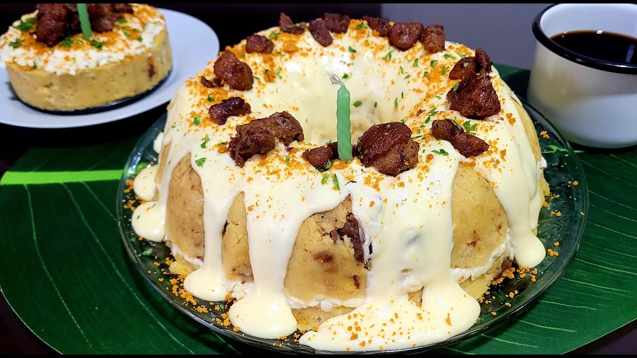 TORTA DE BOLÓN DE VERDE‼️ El mejor pastel de cumpleaños para los amantes del plátano verde 🇪🇨‼️