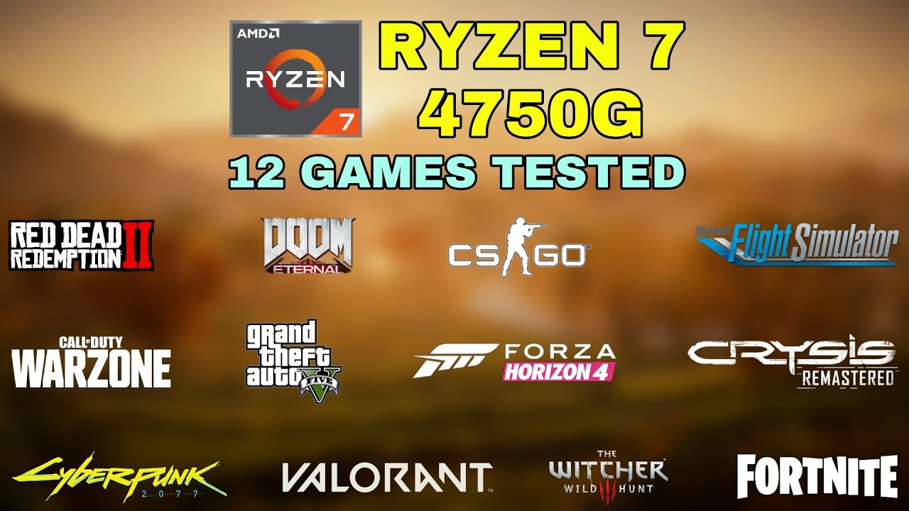 Ryzen 7 PRO 4750G (Vega 8) - 12 Games Tested in 2021 - NO Dedicated GPU