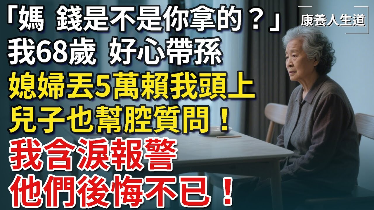 我68歲，好心帶孫，媳婦丟5萬賴我頭上，兒子也幫腔質問！我含淚報警，接下來的事讓他們徹底後悔！【康養人生道】 #康養人生道 #上了年紀該明白的事 #養老 #聰明老人