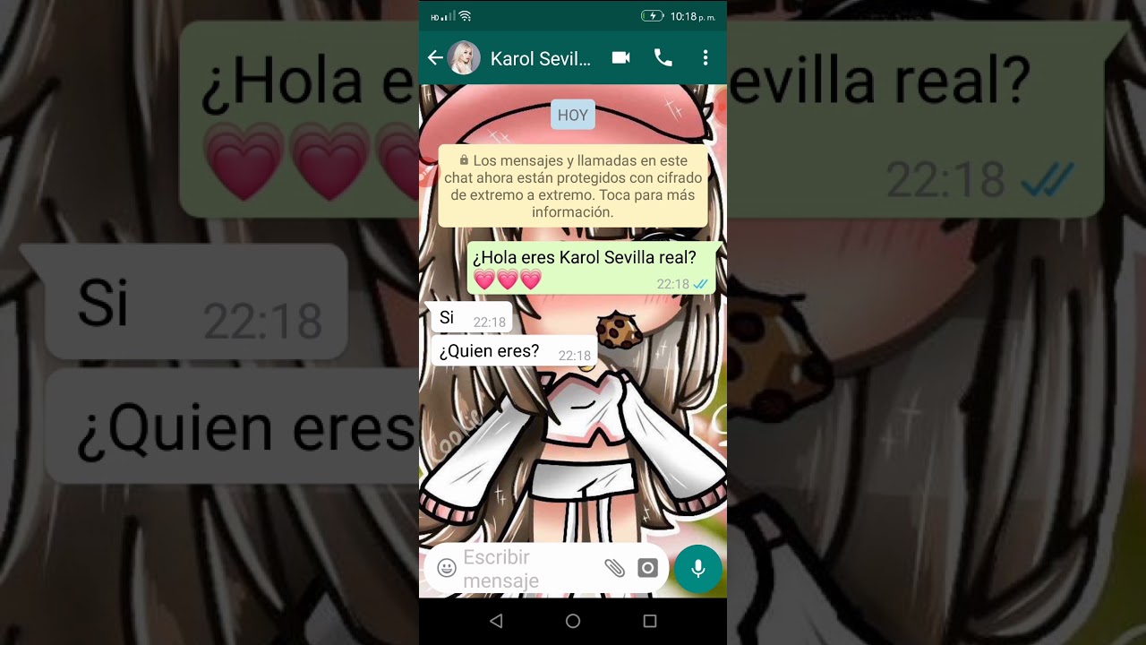 Hablando con Karol Sevilla en chat falso💗