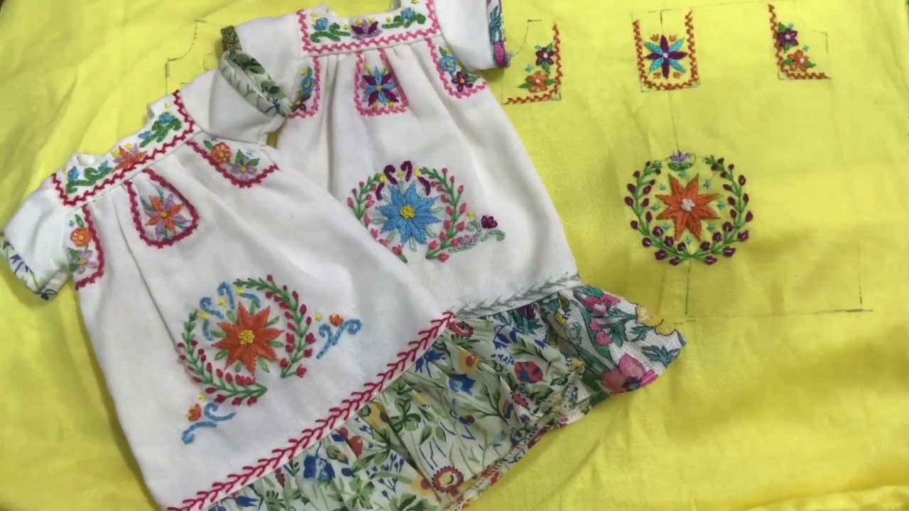 Mexican embroidery dress for Blythe