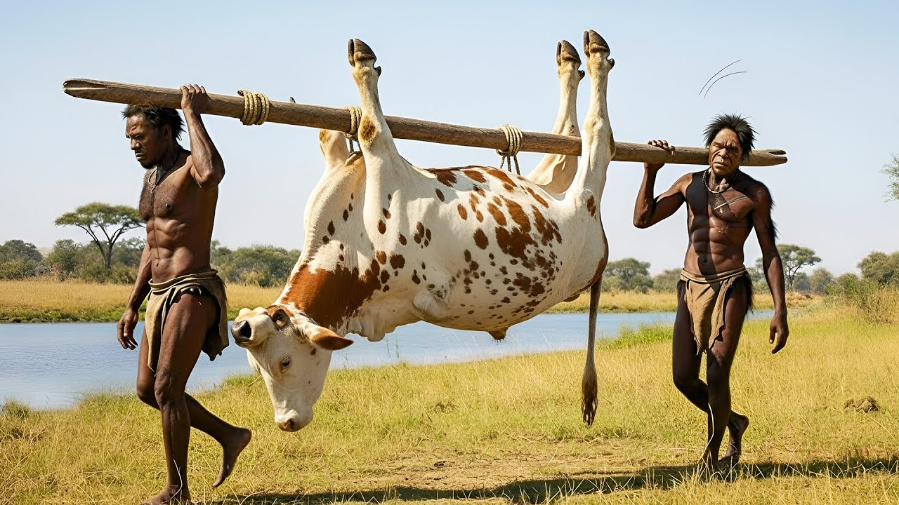 Life Million Years Ago | Homo Habilis VS Cow Ancestor – A Fight for Survival