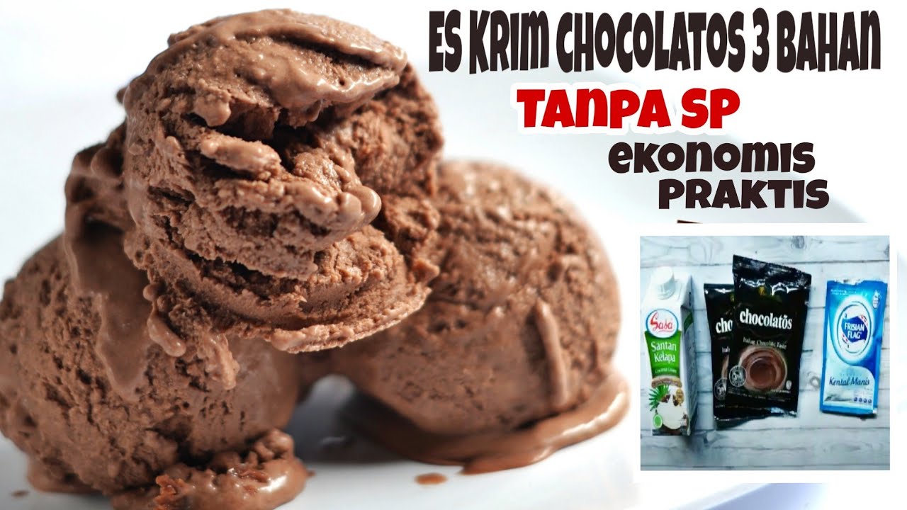 Hanya 3 bahan dari warung sebelah rumah, jadi es krim Chocolatos lembut, tidak mengkristal