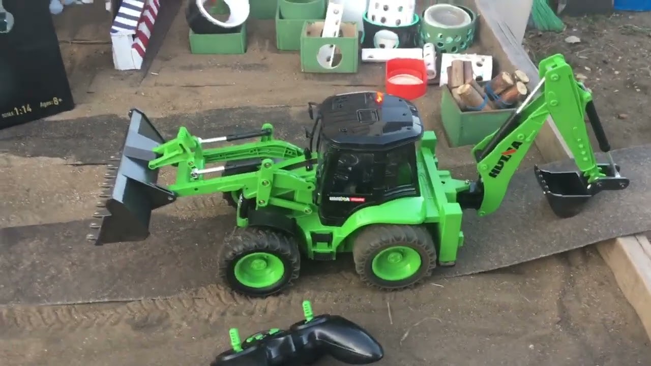 fisca Remote Control Front Loader RC Backhoe Excavator, 1/14 Scale 10-28-24 ￼ review scott warmer￼