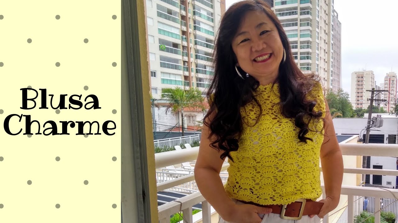 Blusa Charme de croch&ecirc;